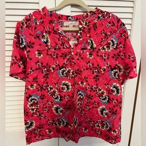 NWT Pink Floral Loft Top✨